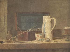 Jean Baptiste Simeon Chardin Smoking Kit with a Drinking Pot (mk05) oil painting picture